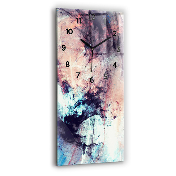 Modern vertical wall clock Abstract painting