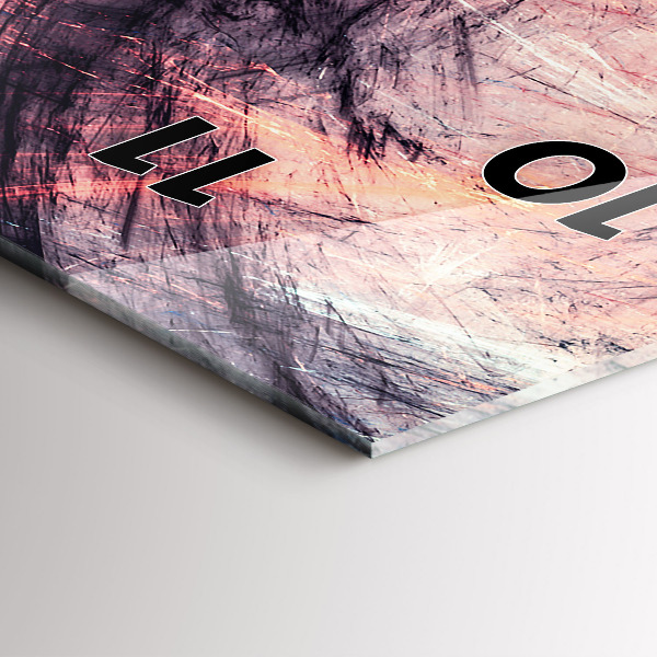 Modern vertical wall clock Abstract painting