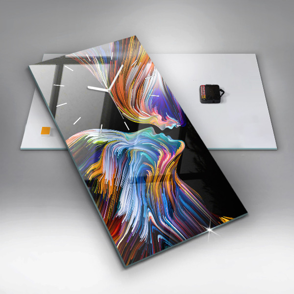 Modern vertical wall clock Emotional art