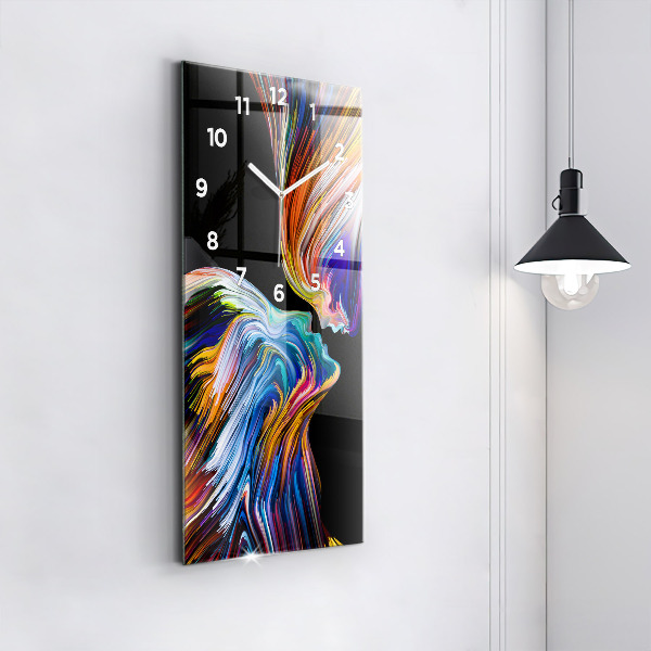 Modern vertical wall clock Emotional art