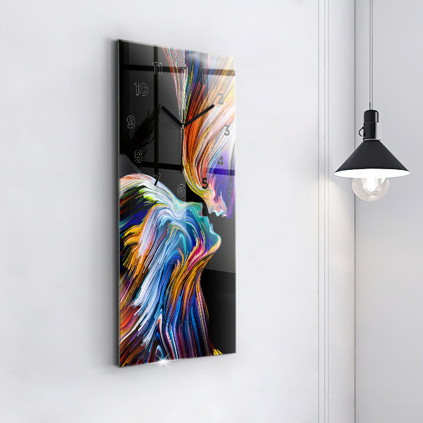 Modern vertical wall clock Emotional art