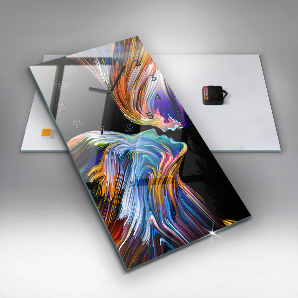 Modern vertical wall clock Emotional art