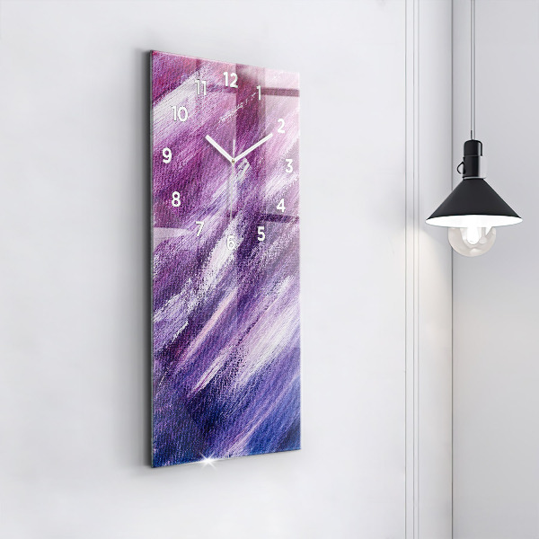 Modern vertical wall clock Acrylic paint texture