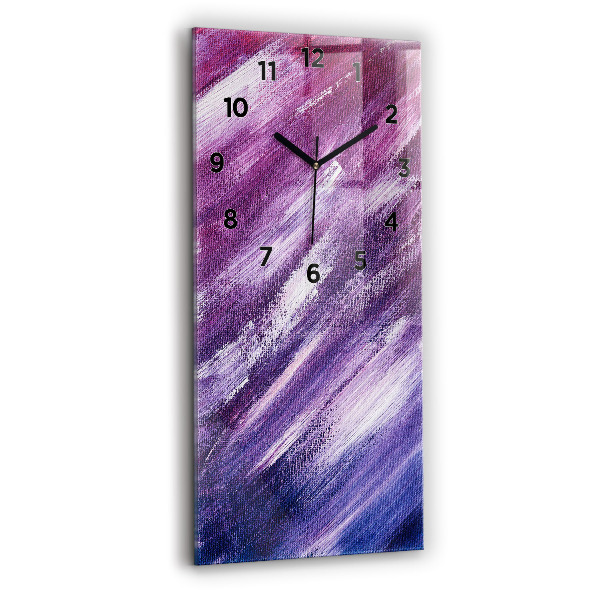 Modern vertical wall clock Acrylic paint texture