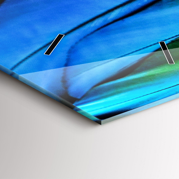 Modern vertical wall clock Colorful bird wings