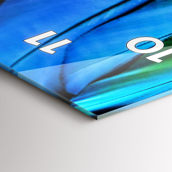 Modern vertical wall clock Colorful bird wings