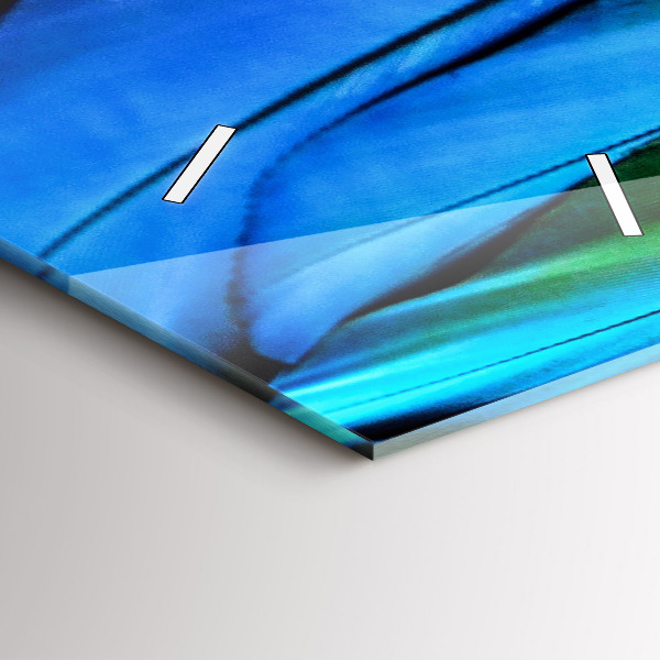 Modern vertical wall clock Colorful bird wings