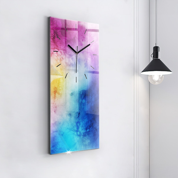 Modern vertical wall clock Colored Spots