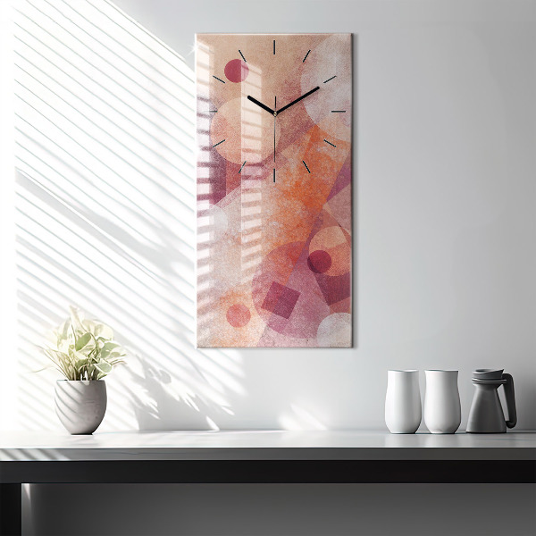 Modern vertical wall clock Geometric abstraction