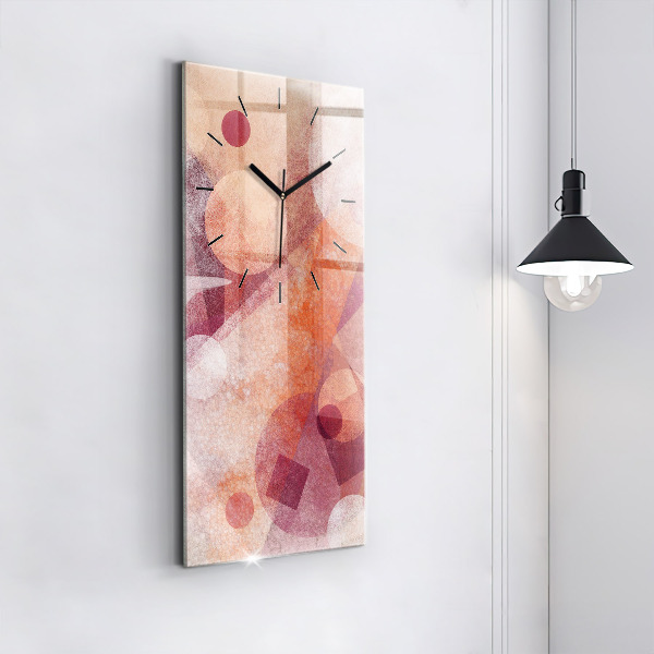 Modern vertical wall clock Geometric abstraction