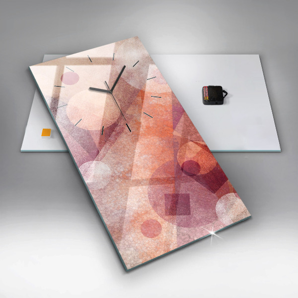 Modern vertical wall clock Geometric abstraction