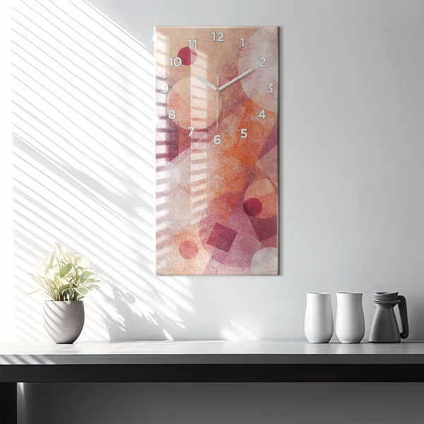 Modern vertical wall clock Geometric abstraction