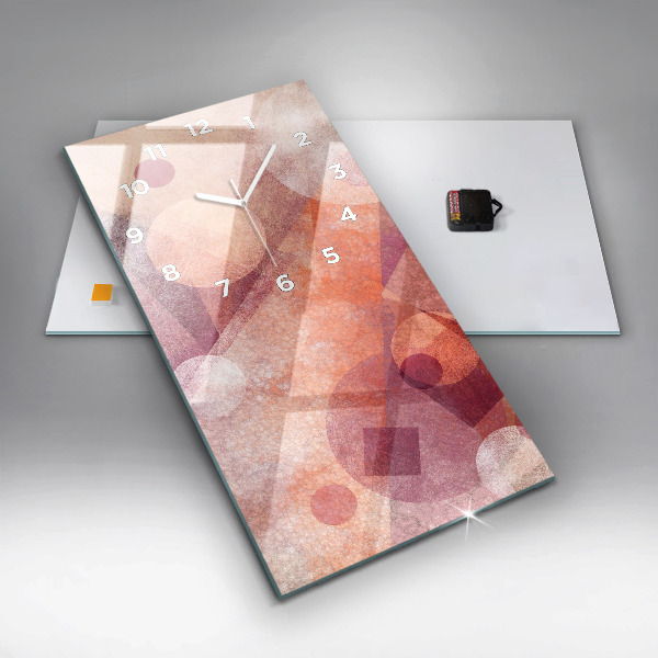 Modern vertical wall clock Geometric abstraction