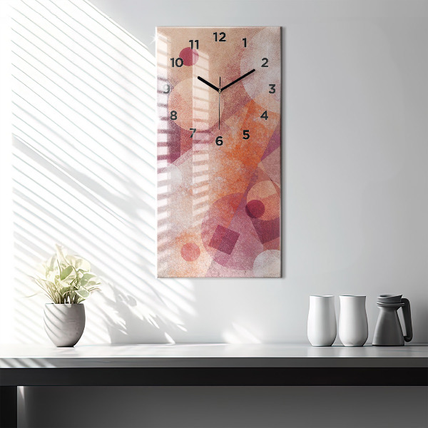 Modern vertical wall clock Geometric abstraction