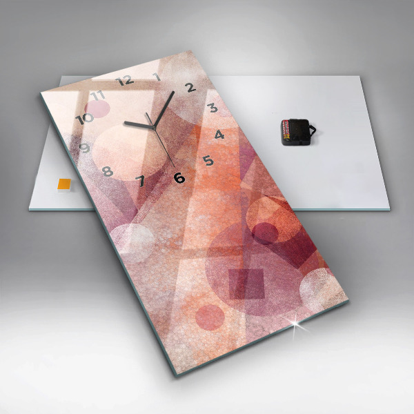 Modern vertical wall clock Geometric abstraction