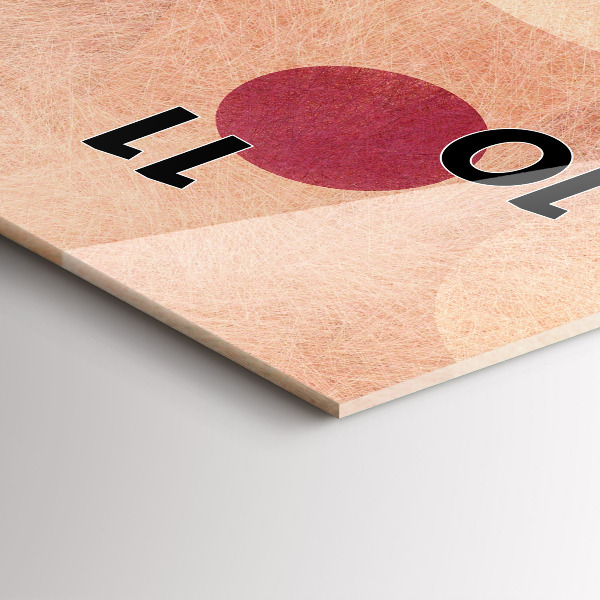 Modern vertical wall clock Geometric abstraction