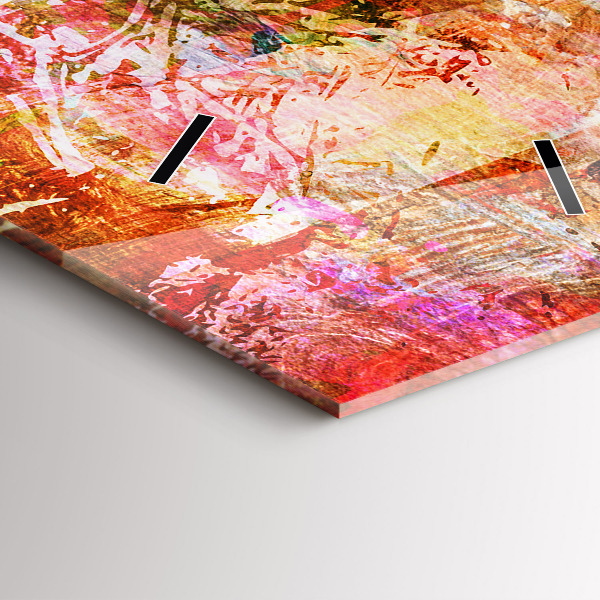 Modern vertical wall clock Abstract composition