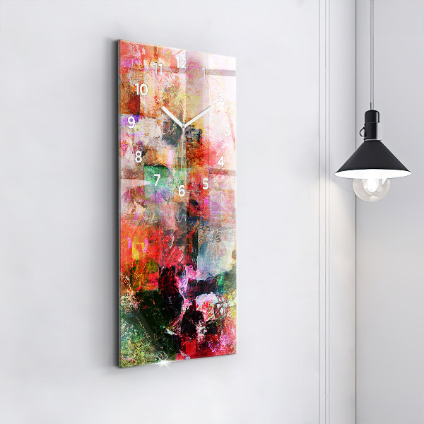 Modern vertical wall clock Abstract composition