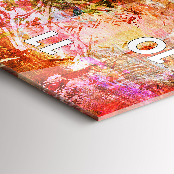 Modern vertical wall clock Abstract composition