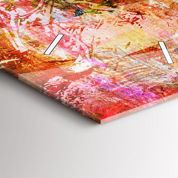 Modern vertical wall clock Abstract composition