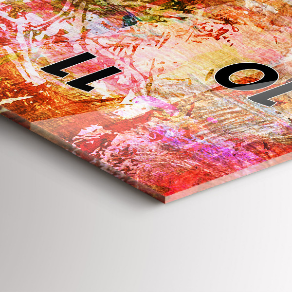 Modern vertical wall clock Abstract composition