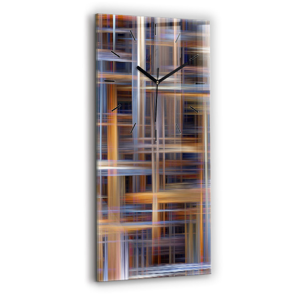 Modern vertical wall clock Abstract geometry
