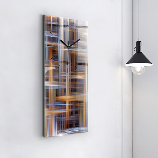 Modern vertical wall clock Abstract geometry