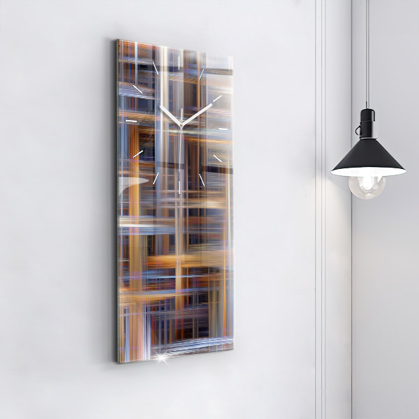 Modern vertical wall clock Abstract geometry