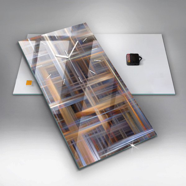 Modern vertical wall clock Abstract geometry