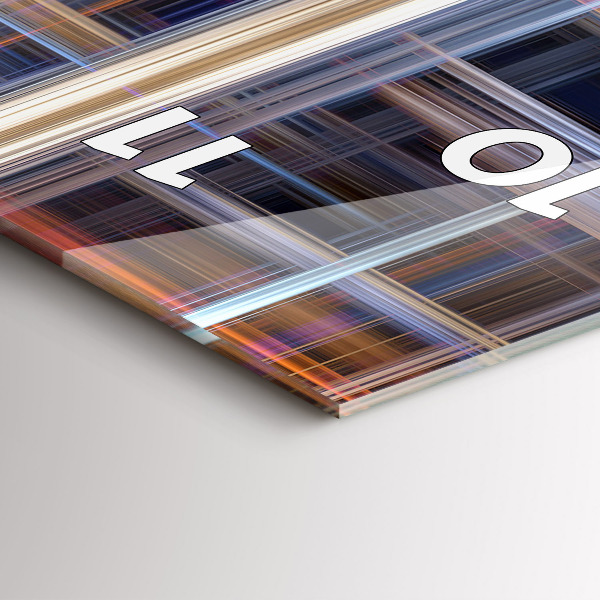 Modern vertical wall clock Abstract geometry