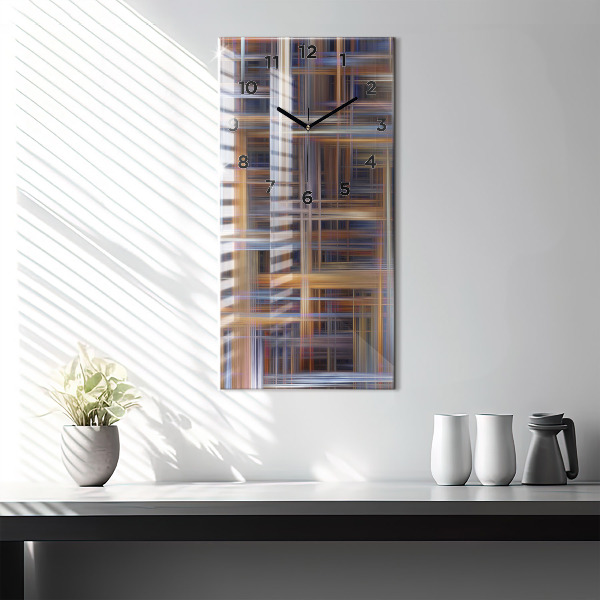 Modern vertical wall clock Abstract geometry