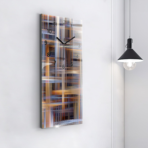 Modern vertical wall clock Abstract geometry