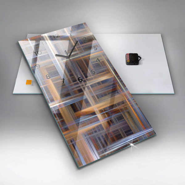 Modern vertical wall clock Abstract geometry