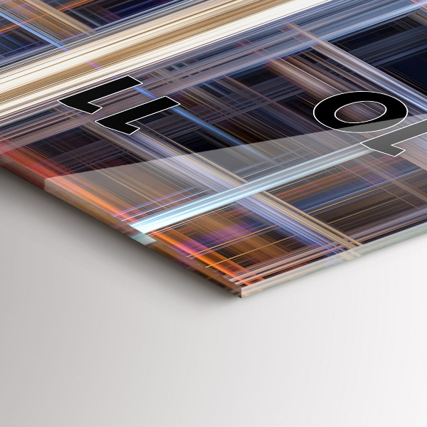 Modern vertical wall clock Abstract geometry