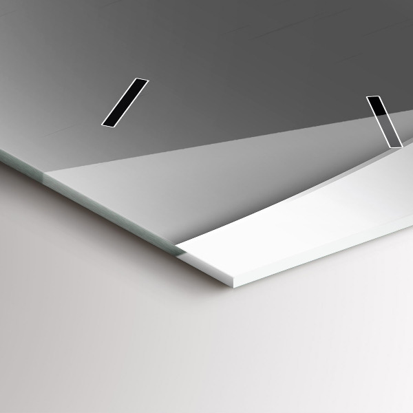 Modern vertical wall clock Silver lines