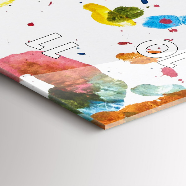 Modern vertical wall clock Children's handprints