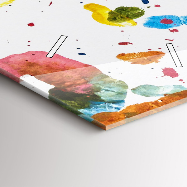 Modern vertical wall clock Children's handprints