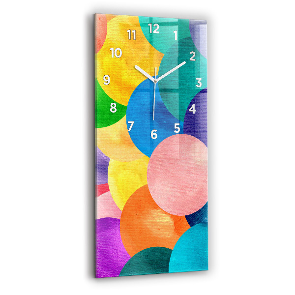Modern vertical wall clock Abstract circles