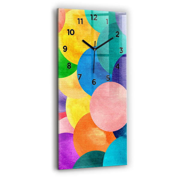 Modern vertical wall clock Abstract circles