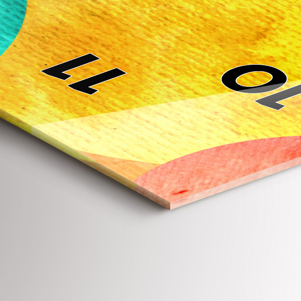 Modern vertical wall clock Abstract circles