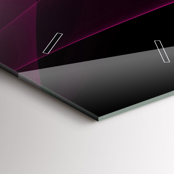 Modern vertical wall clock Pink abstraction