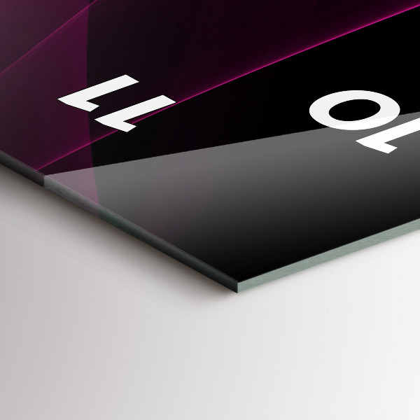 Modern vertical wall clock Pink abstraction