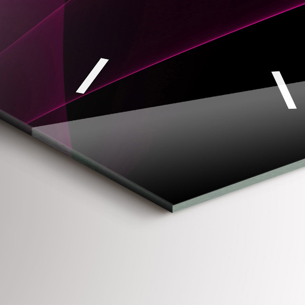 Modern vertical wall clock Pink abstraction