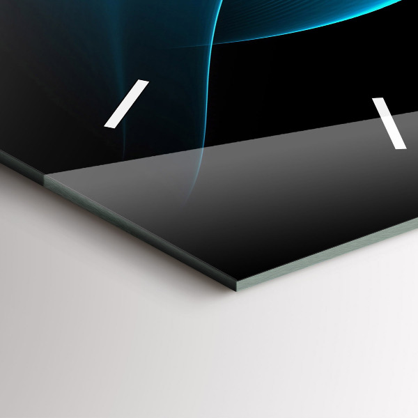 Modern vertical wall clock Blue abstraction