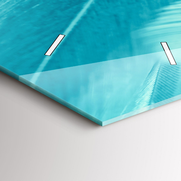 Modern vertical wall clock Green turquoise vintage