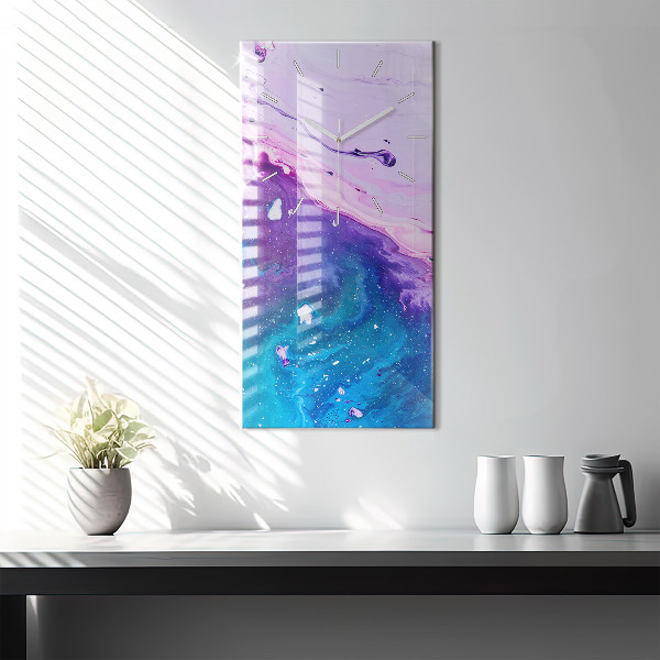 Modern vertical wall clock Colorful background