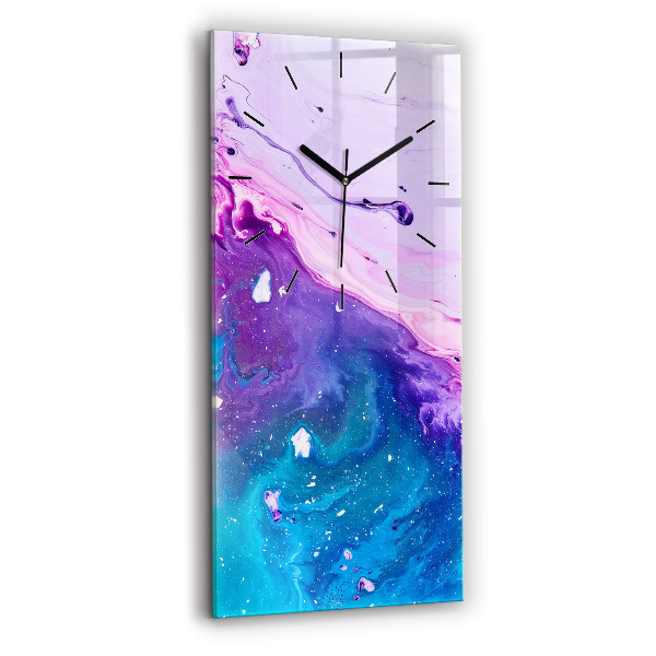 Modern vertical wall clock Colorful background