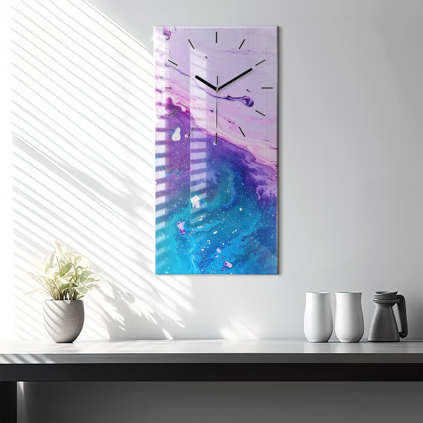 Modern vertical wall clock Colorful background