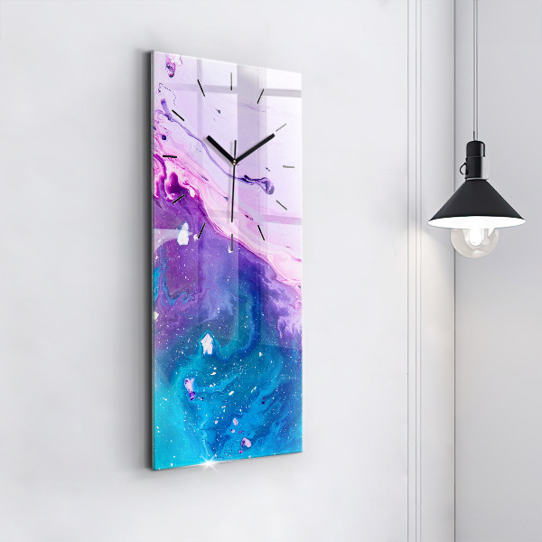Modern vertical wall clock Colorful background