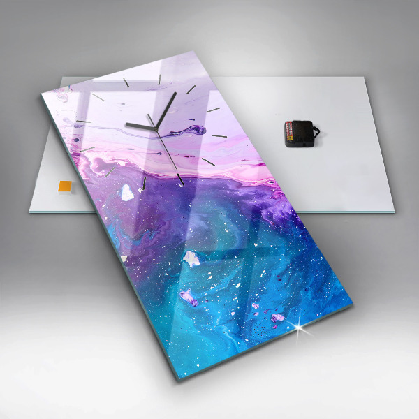 Modern vertical wall clock Colorful background